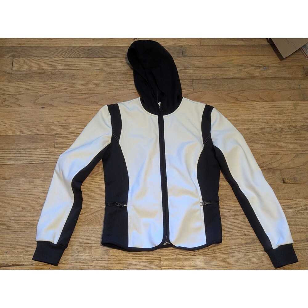 Adidas by Stella McCartney Women S Full Zip Track Jacket Hoodie Black White...